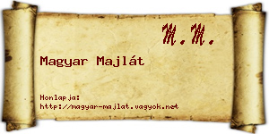Magyar Majlát névjegykártya